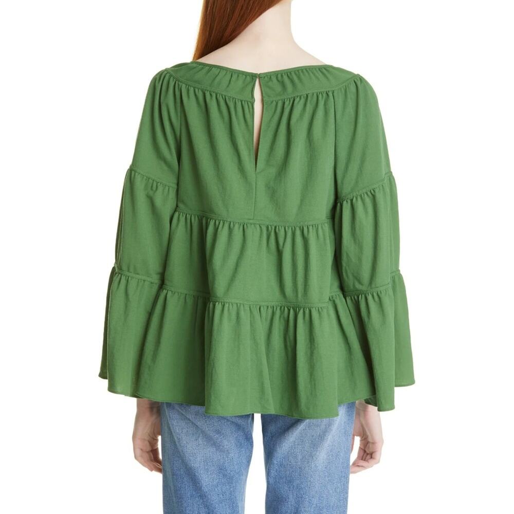 Rebecca Taylor Tiered Pique Top L - Picture 10 of 12